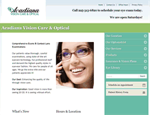 Tablet Screenshot of acadianavisioncare.com